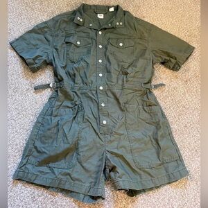 Levi's Olive Green Short-Sleeve Jumpsuit Shorts - XL